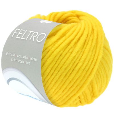 Пряжа Lana Grossa FELTRO 94 (ярко жёлтый); Состав: 100% Натуральная шерсть; 50 гр / 50 м
